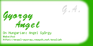 gyorgy angel business card
